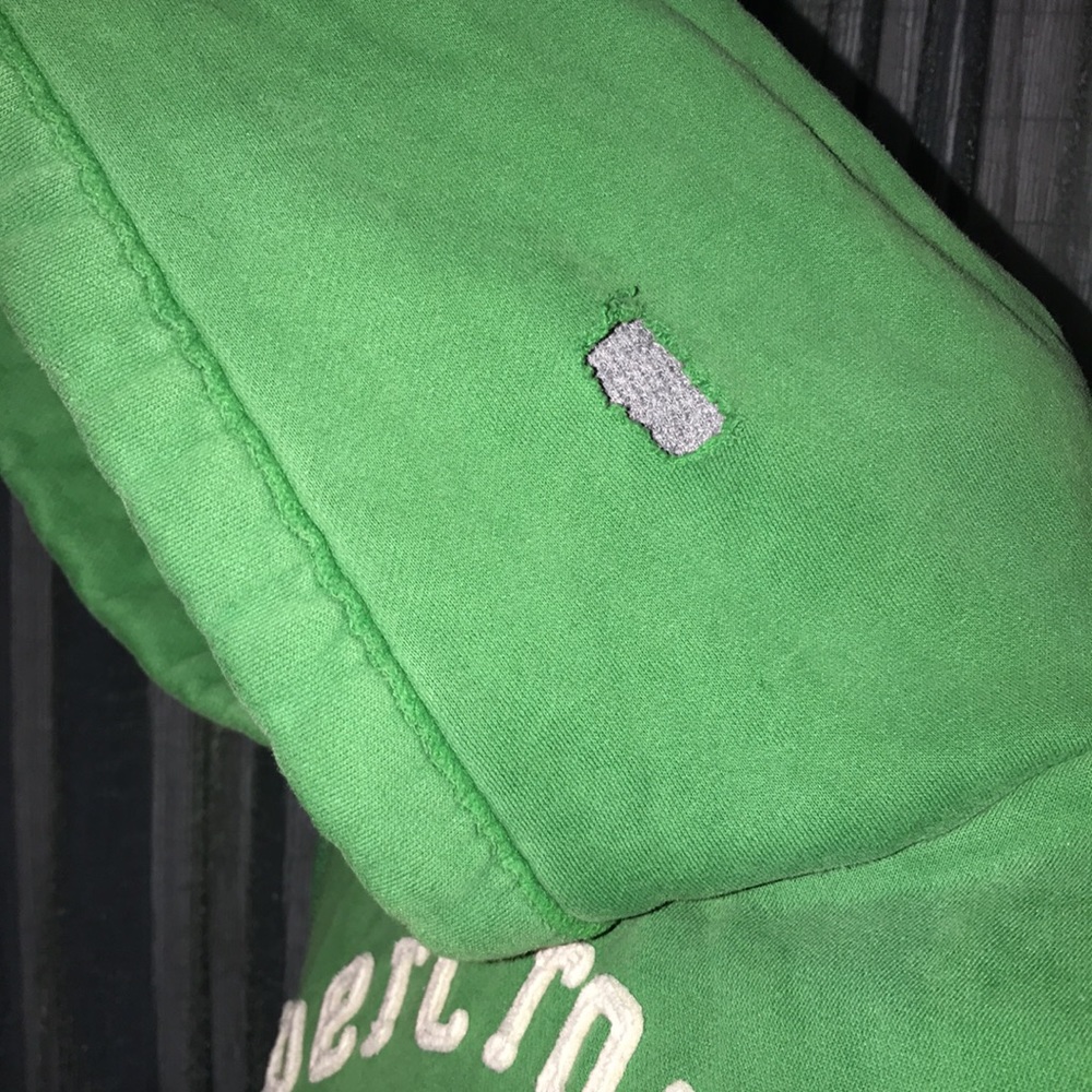 Abercrombie kids green pocketed thermal hooded sweatshirt Sz XL - Picture 13 of 15